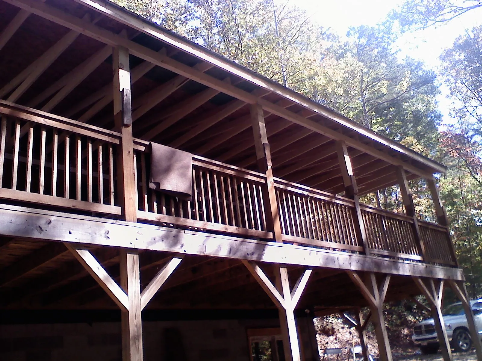 Timber framing under a new elevated porch and deck — Roof Leak Repair in Grindstone by Roofing Brothers